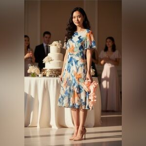 DKNY floral garden party dress